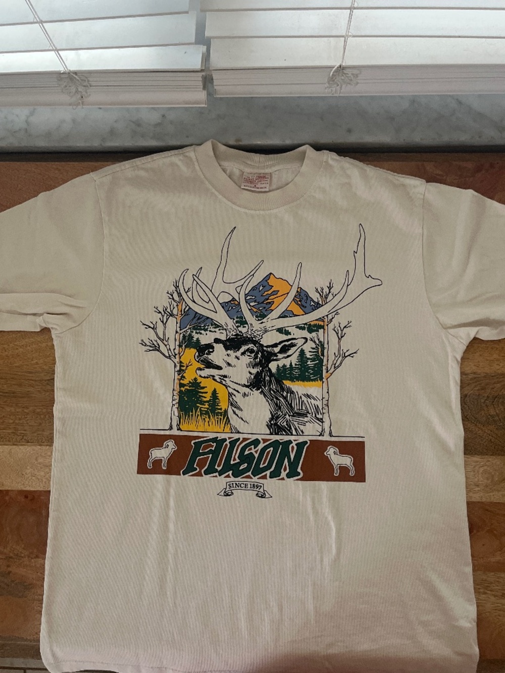 Filson S Frontier Graphic Tee Birch Elk Discontinued